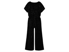 Sort buksedragt med glimmer og pailletter fra name It 13235277 Black bagfra